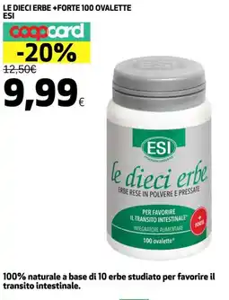 Coop Le dieci erbe +forte 100 ovalette ESI offerta