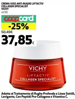 Coop Crema viso anti-rughe liftactiv collagen specialist VICHY offerta