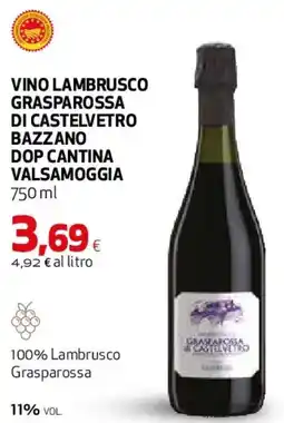 Extracoop Vino lambrusco grasparossa di castelvetro bazzano dop cantina valsamoggia offerta