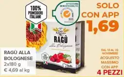 Todis Ragù alla bolognese offerta
