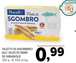 Todis Pescare filetti di sgombro all'olio di semi di girasole offerta