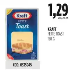 Carico Cash & Carry Kraft fette toast offerta