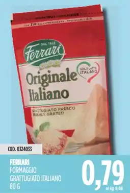 Carico Cash & Carry Ferrari formaggio grattugiato italiano offerta