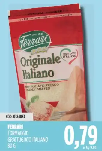 Carico Cash & Carry Ferrari formaggio grattugiato italiano offerta