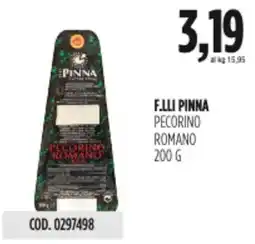 Carico Cash & Carry F.lli pinna pecorino romano offerta