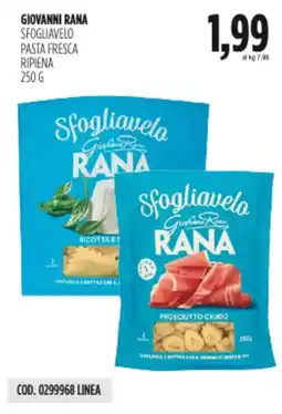 Carico Cash & Carry Giovanni rana sfogliavelo pasta fresca ripiena offerta