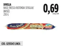 Carico Cash & Carry Divella base fresca rotonda sfoglia/ brisée offerta