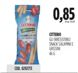 Carico Cash & Carry Citterio gli irresistibili snack salamini e grissini offerta
