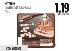 Carico Cash & Carry Citterio tagliette di guanciale offerta