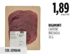 Carico Cash & Carry Rigamonti cartene bresaola offerta