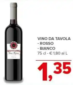 Todis Vino da tavola rosso e bianco offerta