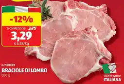 ALDI Il podere braciole di lombo offerta