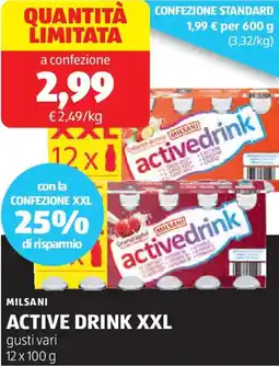ALDI Milsani active drink xxl offerta
