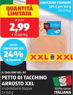 ALDI Il tagliere del re petto di tacchino arrosto xxl offerta