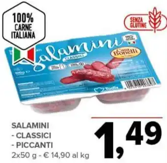 Todis Salamini classici e piccanti offerta