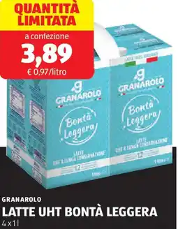 ALDI Granarolo latte uht bontà leggera offerta