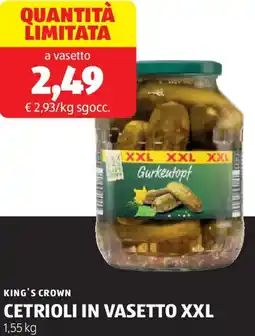 ALDI King's crown cetrioli in vasetto xxl offerta