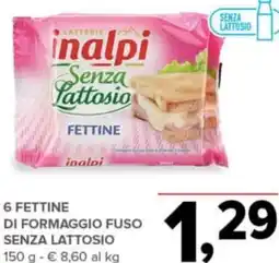 Todis 6 fettine di formaggio fuso senza lattosio offerta