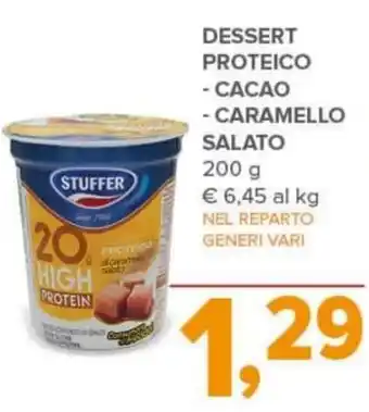 Stuffer dessert proteico cacao e caramello salato