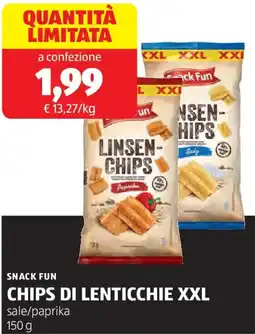 ALDI Snack fun chips di lenticchie xxl offerta