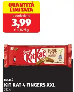 ALDI Nestlé kit kat 4 fingers xxl offerta