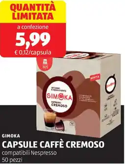 ALDI Gimoka capsule caffè cremoso offerta