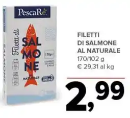 Todis Filetti di salmone al naturale offerta