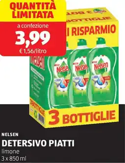 ALDI Nelsen detersivo piatti offerta