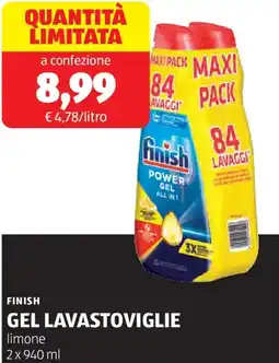 ALDI Finish gel lavastoviglie offerta