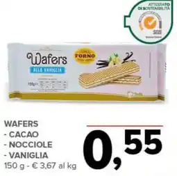 Todis Wafers cacao/ nocciole e vaniglia offerta