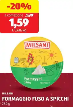ALDI Milsani formaggio fuso a spicchi offerta