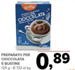 Todis Preparato per cioccolata 5 bustine offerta