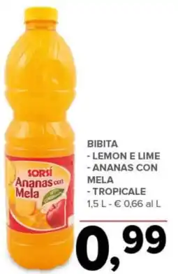 Todis Bibita lemon e lime/ ananas con e tropicale offerta
