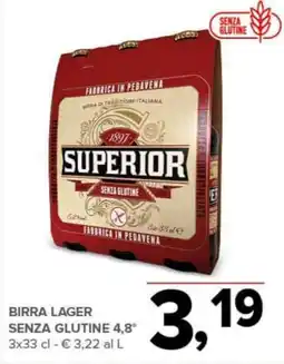 Todis Birra lager senza glutine 4,8° offerta