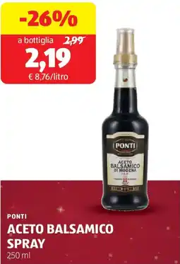 ALDI Ponti aceto balsamico spray offerta