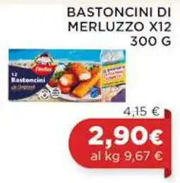 Coop BASTONCINI DI MERLUZZO X12 300 G offerta