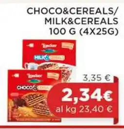 Coop CHOCO&CEREALS/ MILK&CEREALS 100 G (4X25G) offerta
