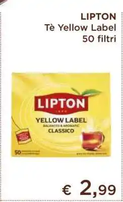 Coop LIPTON Tè Yellow Label 50 filtri offerta