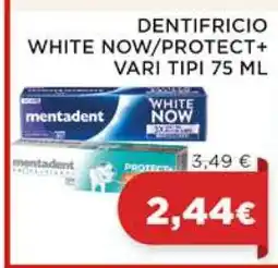 Coop Mentadent White Now/Protect+ offerta