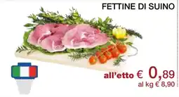 Coop Fettine di suino offerta