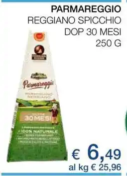 Coop PARMAREGGIO REGGIANO SPICCHIO DOP 30 MESI 250 G offerta