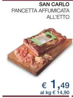Coop SAN CARLO PANCETTA AFFUMICATA ALL’ETTO offerta