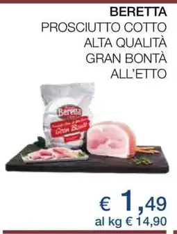 Coop BERETTA prosciutto cotto offerta