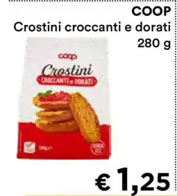 Coop COOP Crostini croccanti e dorati offerta