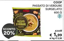 Coop COOP PASSATO DI VERDURE SURGELATO offerta