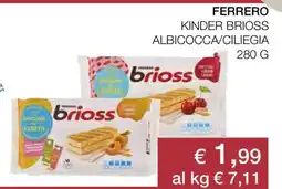 Coop Ferrero Kinder Brioss Albicocca/Ciliegia offerta