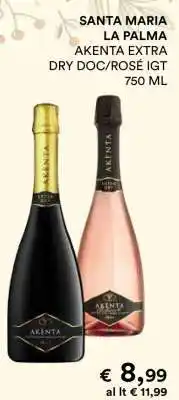 Coop SANTA MARIA LA PALMA AKENTA EXTRA DRY DOC/ROSÉ IGT offerta