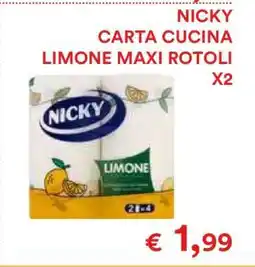 Coop NICKY CARTA CUCINA LIMONE MAXI ROTOLI X2 offerta