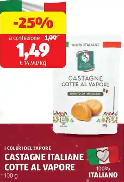 ALDI I colori del sapore castagne italiane cotte al vapore offerta