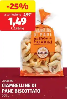 ALDI La cesta ciambelline di pane biscottato offerta